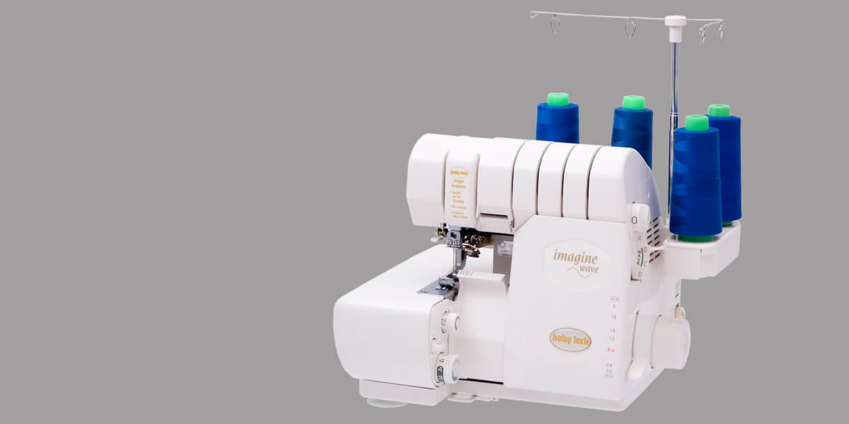 baby lock Geschichte - die "imagine wave" ist die erste Overlock mit dem Wave-Stich.