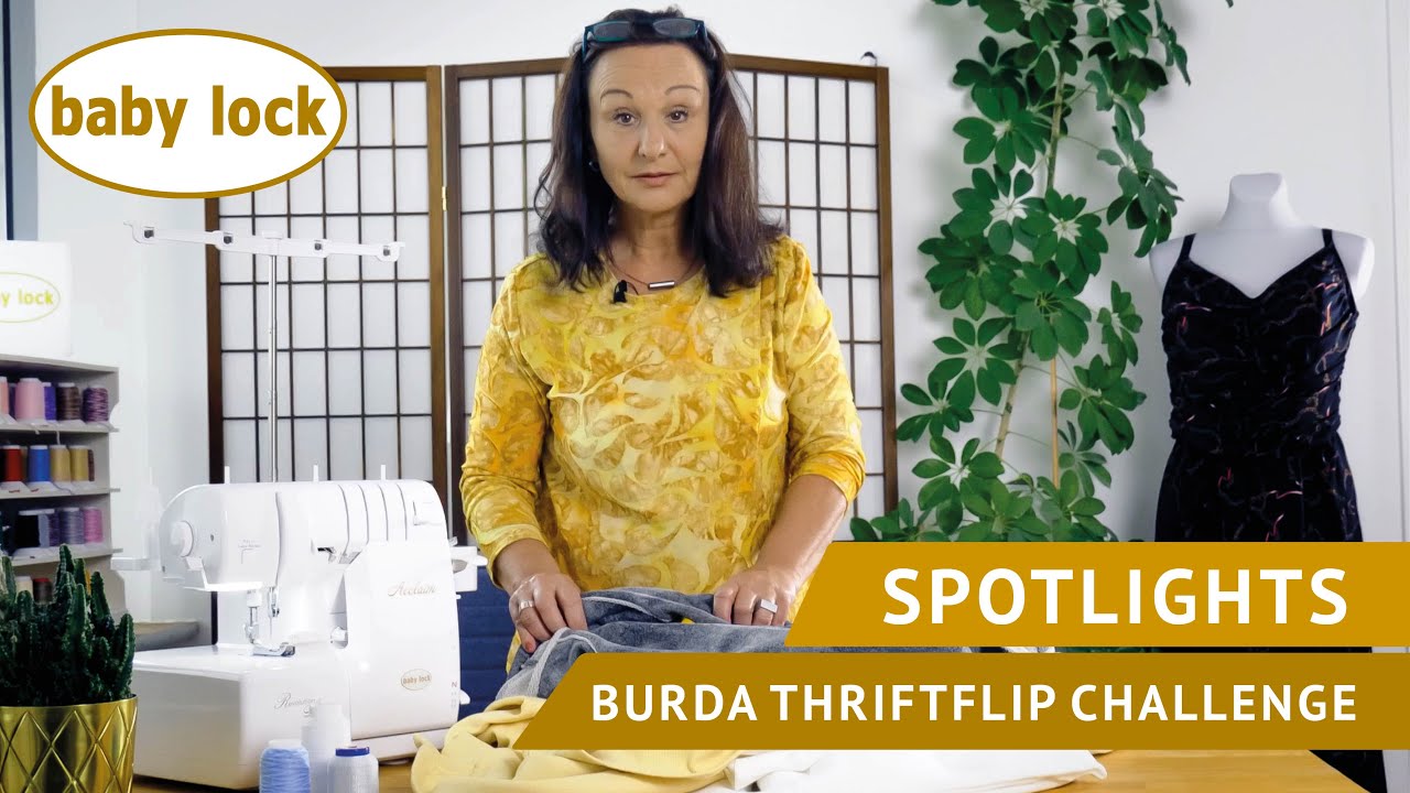 baby lock Nähtutorials - Video - DIY Nähprojekt - Sweatshirt Thriftflip
